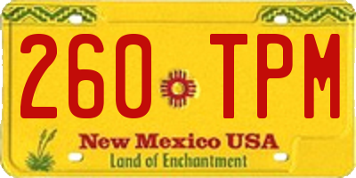 NM license plate 260TPM