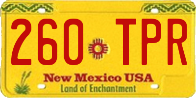 NM license plate 260TPR