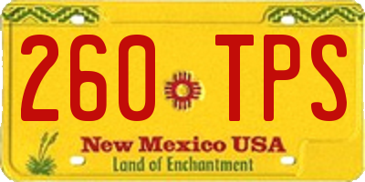 NM license plate 260TPS