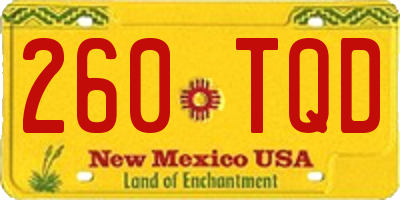 NM license plate 260TQD