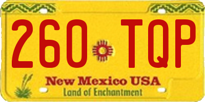 NM license plate 260TQP