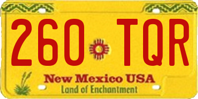 NM license plate 260TQR