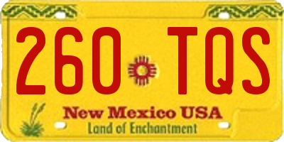 NM license plate 260TQS