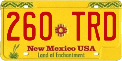 NM license plate 260TRD