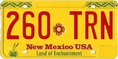 NM license plate 260TRN