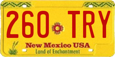 NM license plate 260TRY