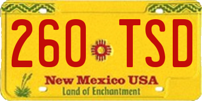 NM license plate 260TSD