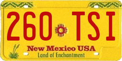 NM license plate 260TSI