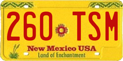 NM license plate 260TSM