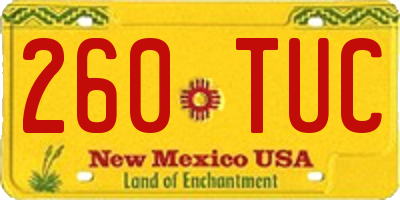 NM license plate 260TUC