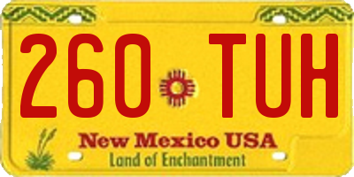 NM license plate 260TUH