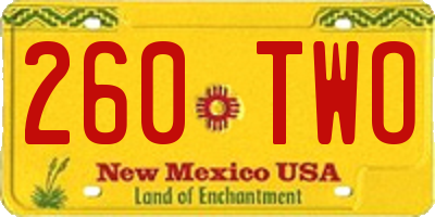 NM license plate 260TWO