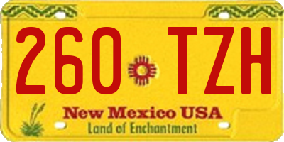 NM license plate 260TZH