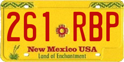 NM license plate 261RBP