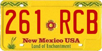 NM license plate 261RCB