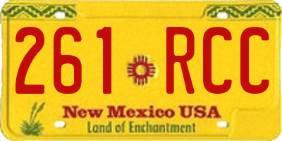 NM license plate 261RCC