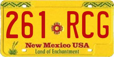 NM license plate 261RCG