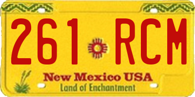 NM license plate 261RCM