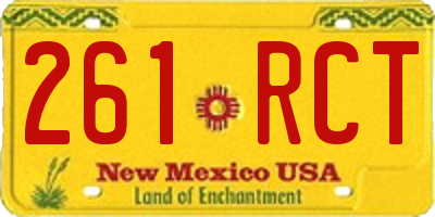 NM license plate 261RCT