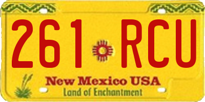 NM license plate 261RCU