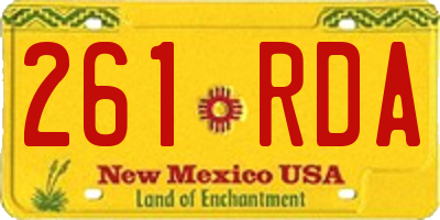 NM license plate 261RDA
