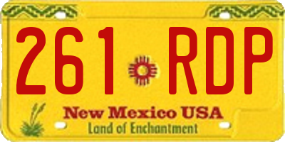 NM license plate 261RDP