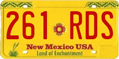 NM license plate 261RDS