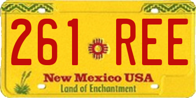 NM license plate 261REE