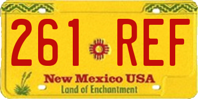 NM license plate 261REF