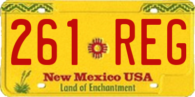 NM license plate 261REG