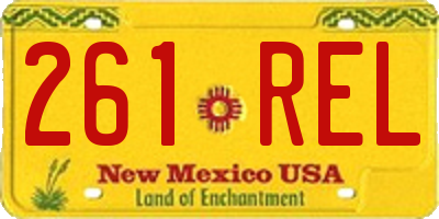 NM license plate 261REL