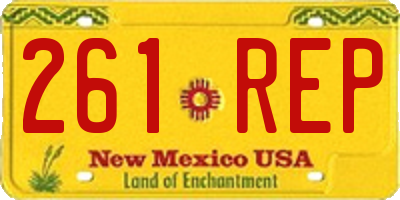 NM license plate 261REP
