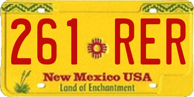 NM license plate 261RER