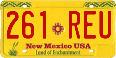 NM license plate 261REU