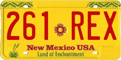 NM license plate 261REX