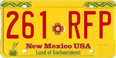 NM license plate 261RFP