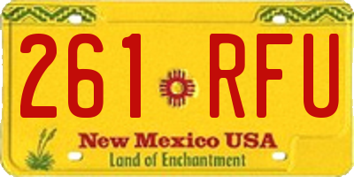 NM license plate 261RFU
