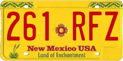NM license plate 261RFZ