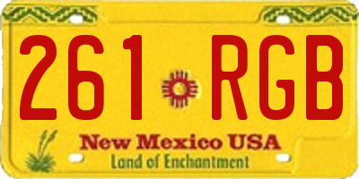 NM license plate 261RGB