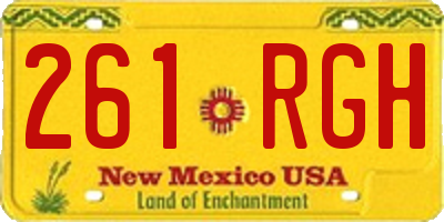 NM license plate 261RGH