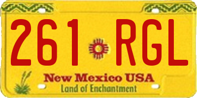 NM license plate 261RGL