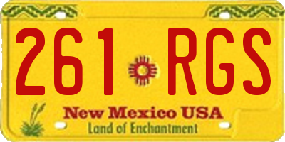 NM license plate 261RGS