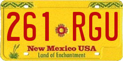 NM license plate 261RGU