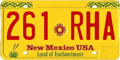 NM license plate 261RHA