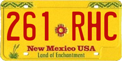NM license plate 261RHC