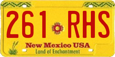 NM license plate 261RHS