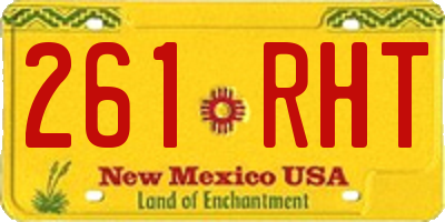 NM license plate 261RHT