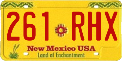 NM license plate 261RHX