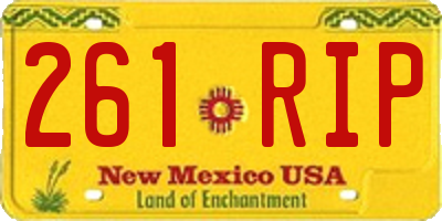NM license plate 261RIP