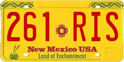 NM license plate 261RIS